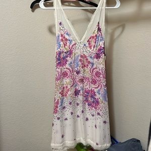 Free People Ivory/Pink/Purple Dress. Size S. New with tags.